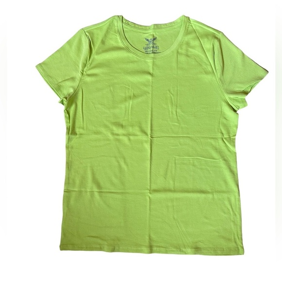 🍁 BUNDLE ONLY - 5/$15 - Faded Glory Neon Green Short Sleeve Shirt, Women’s XXL - Picture 1 of 2